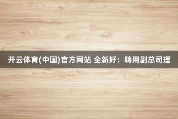 开云体育(中国)官方网站 全新好：聘用副总司理