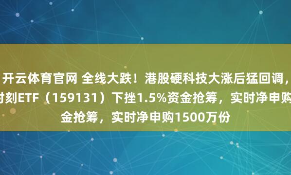开云体育官网 全线大跌！港股硬科技大涨后猛回调，港股信息时刻ETF（159131）下挫1.5%资金抢筹，实时净申购1500万份