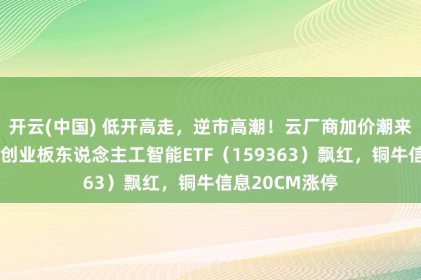 开云(中国) 低开高走，逆市高潮！云厂商加价潮来袭，华宝基金创业板东说念主工智能ETF（159363）飘红，铜牛信息20CM涨停