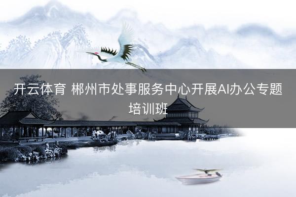 开云体育 郴州市处事服务中心开展AI办公专题培训班