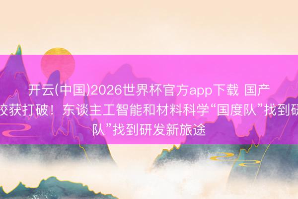 开云(中国)2026世界杯官方app下载 国产芯片光刻胶获打破！东谈主工智能和材料科学“国度队”找到研发新旅途